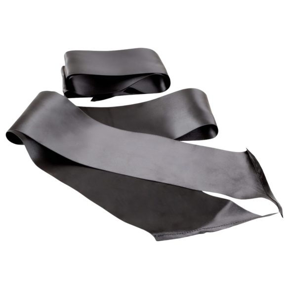 S&M - Seidene Fesselschals-Set - Schwarz (2-teilig)