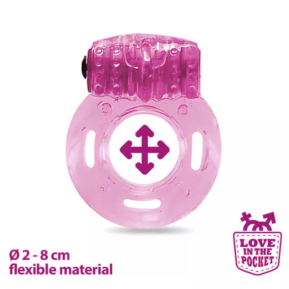 Love in der Tasche - Einweg-Vibrations-Penisring (Pink)