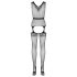 Obsessive F217 - Satin-Schleifen Netz-Set mit Muster - Schwarz (S-L)
