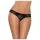 Obsessive Miamor - Steinverzierte, offene Damen-Spitzenstring (schwarz)