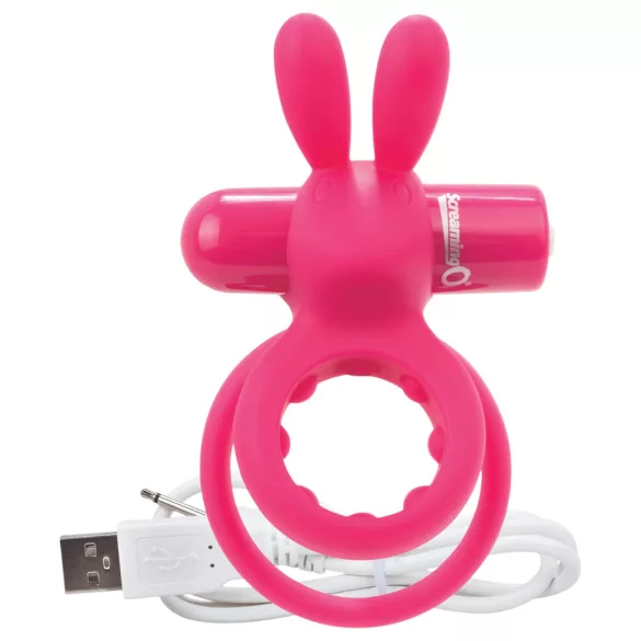 Screaming O Ohare - Wiederaufladbarer Hasenvibro-Ring (pink)