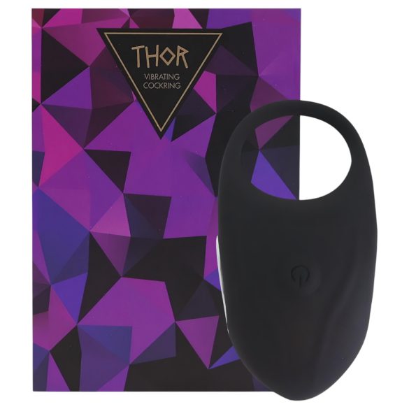 Feelztoys Thor - Wiederaufladbarer vibrierender Penisring (schwarz)