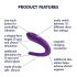 Satisfyer Double Classic - Wasserdichter Akku-Paarvibrator (Lila)