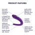 Satisfyer Double Classic - wasserdichter, wiederaufladbarer Paarvibrator (lila)