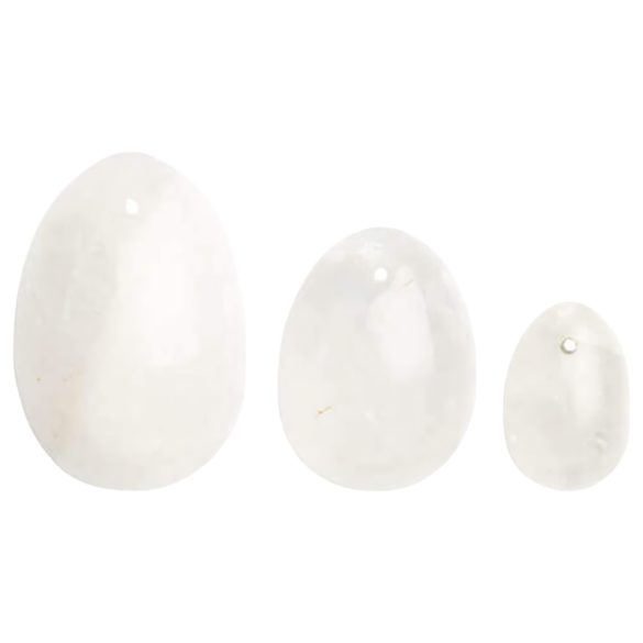 La Gemmes Yoni - Geisha-Kugel-Set - Rosenquarz (3 Stück)