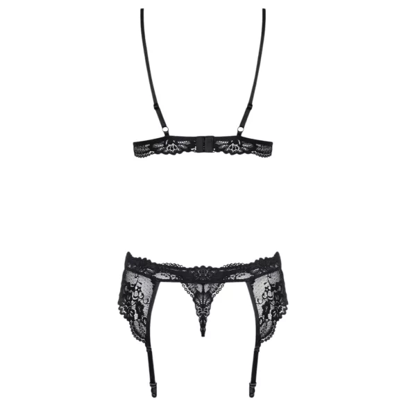 Obsessive 810-SEG-1 - Spitzen Dessous-Set (schwarz)