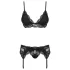 Obsessive 810-SEG-1 - Spitzen Dessous-Set (schwarz) - L/XL