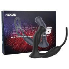 Nexus Simul8 - Vibrations-Penisring mit Anal-Dildo (schwarz)