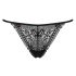 Obsessive Intensa - Spitzen-Tanga mit Trägern (schwarz) - L/XL
