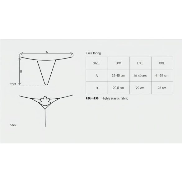 Obsessive Luiza - Tulpenstring (weiß) - L/XL