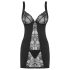 Obsessive Heartina - Nachthemd und String (schwarz)