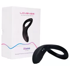   Lovense Diamo - App-gesteuerter vibrierender Penisring für Männer (schwarz)