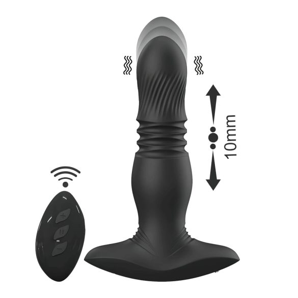 Aixiasia Roy - Akku-Radio-Analdildo (Schwarz)