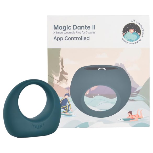 Magic Motion Dante II - intelligenter, wiederaufladbarer Vibrationsring (blau)