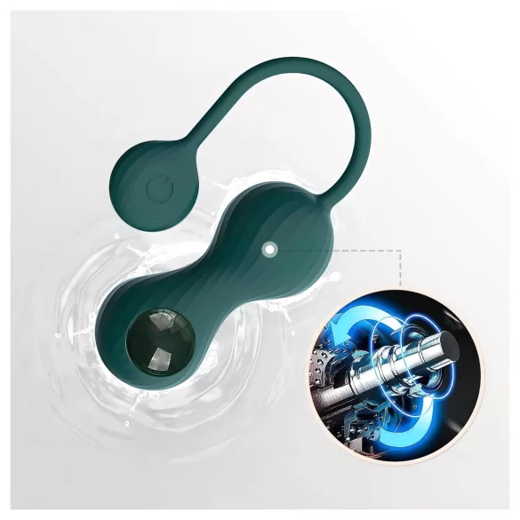 Magic Motion Crystal Duo - App-gesteuerte vibrierende Liebeskugeln (grün)