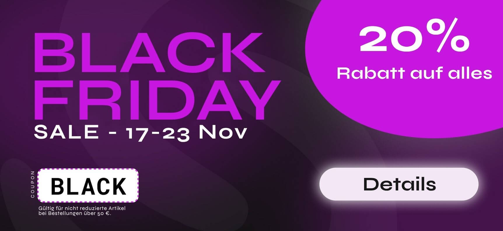 Black Friday 20% Rabatt auf alles | Desirel.de Sex Shop