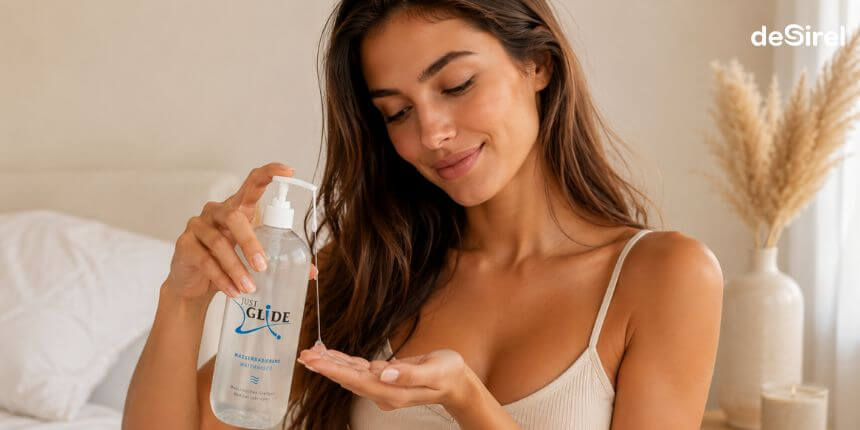 Wasserbasiertes Gleitgel macht das Fingern einer Frau sanfter und lustvoller | Desirel.de Sexshop